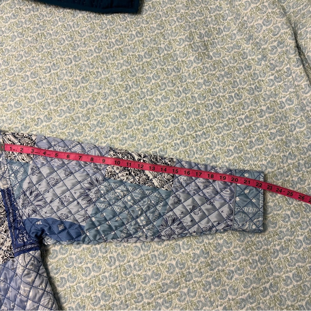 NWT Anthropologie Not So Serious Priya Quilted Blue Shirt Jacket Size- Large - Picture 10 of 10